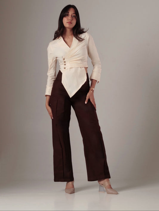 Drape Shirt (Beige)