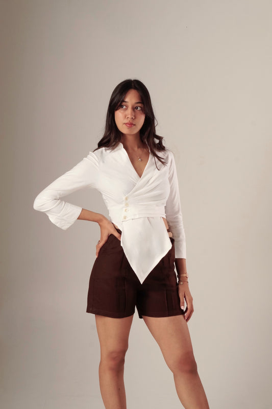 Drape Shirt (White)