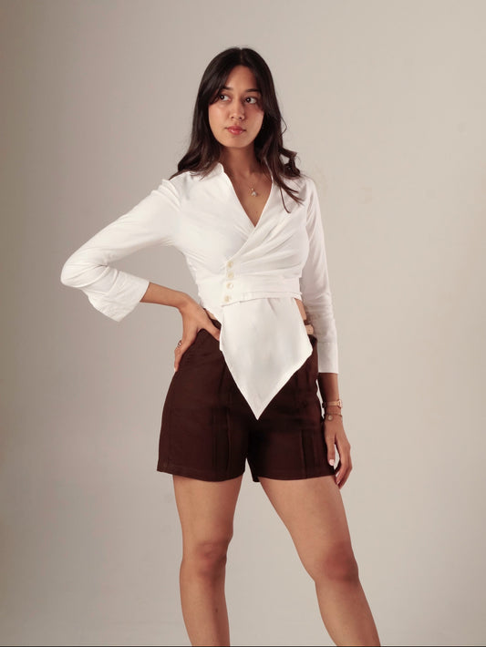 Drape Shirt (White)