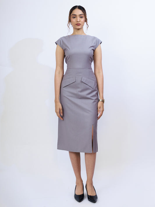 Boardroom Dress (Grey)