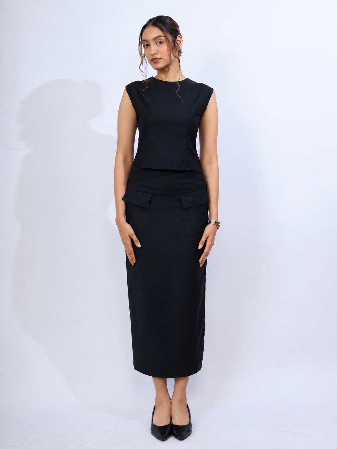 Core Midi Skirt (Black)