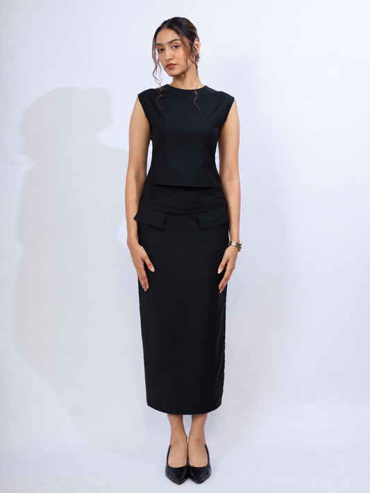 Core Midi Skirt (Black)