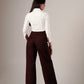 Brown Pleated Pants