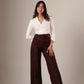 Brown Pleated Pants