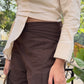 Statement Pleated Trousers (Brown)